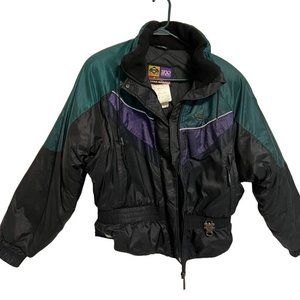 SKI DOO Bombardier Muskoka women’s vintage black/green snowmobile jacket size LG